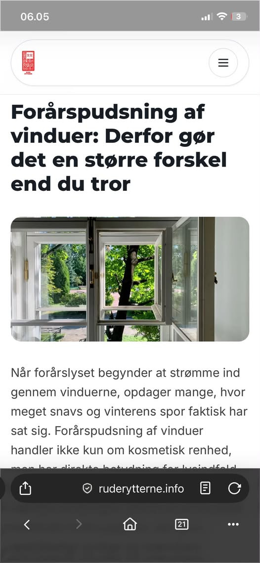Rude Rytterne spørger, om det er tid til forårs- og sommerpudsning af vinduer