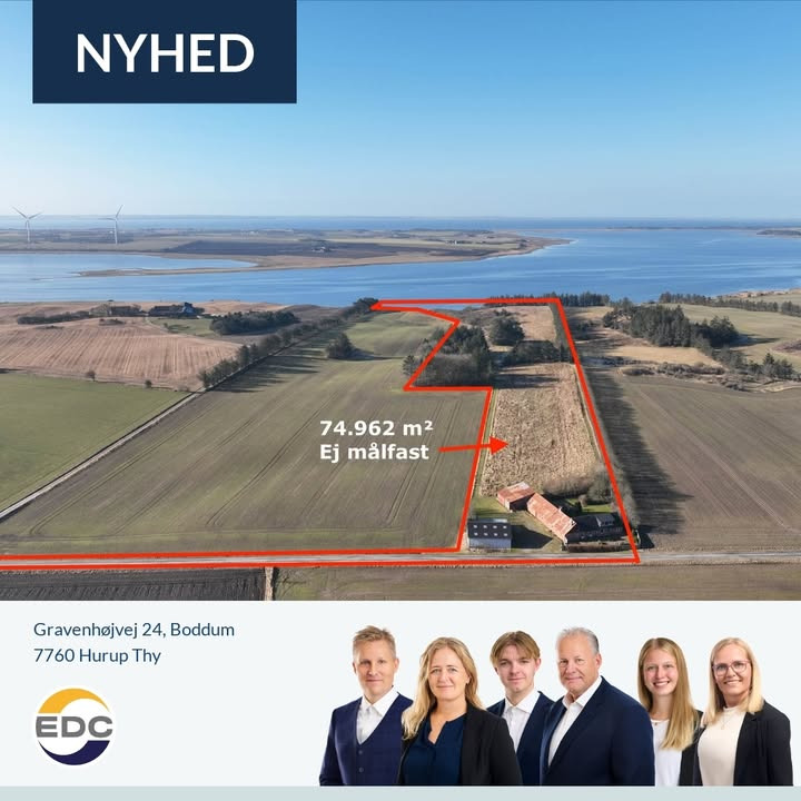 Nyhed fra EDC Hurup Thy: Ejendom med jagtbar grund og egen strand til salg