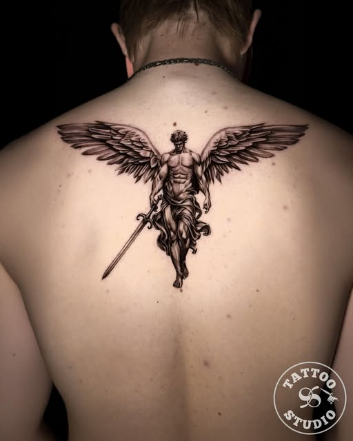 Tattoo Studio 96 Aalborg viser black & grey tattoo lavet af Anastasia
