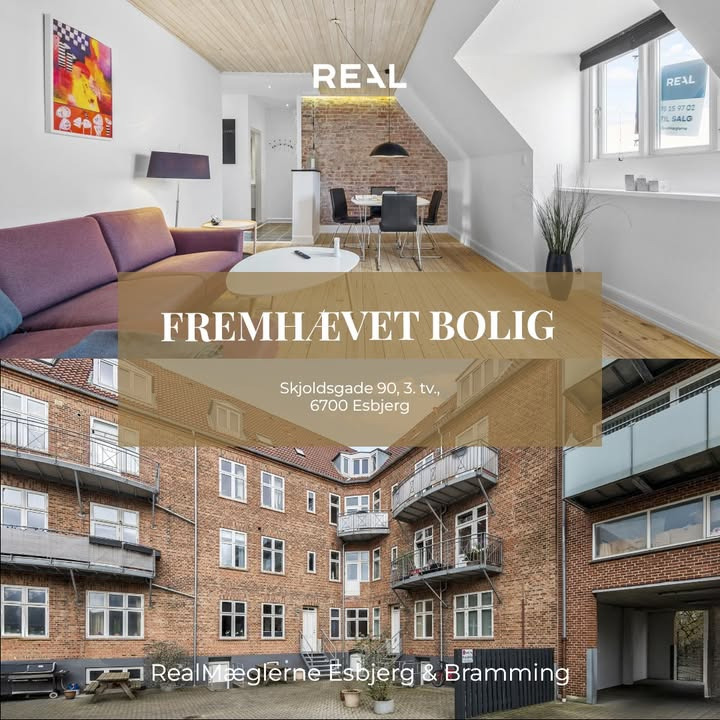 RealMæglerne Esbjerg og Bramming fremhæver indflytningsklar ejerlejlighed i Skjoldsgade