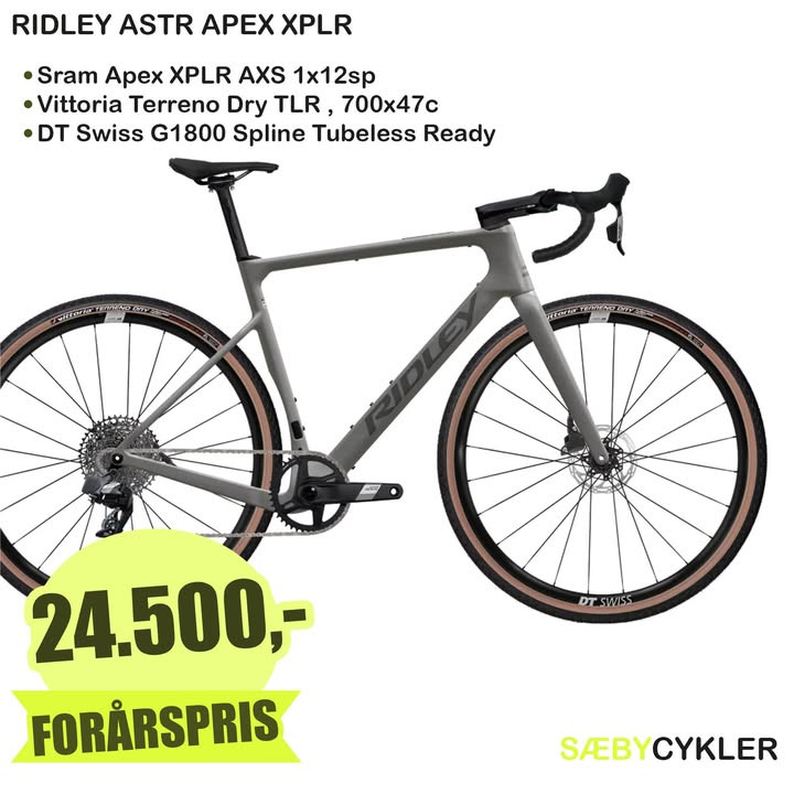 Sæby cykler tilbyder Ridley ASTR Apex XPLR AXS 1x12 til forårs pris