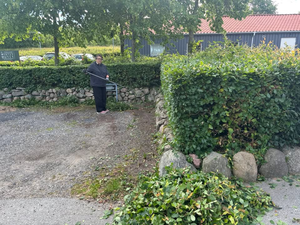 Aarhus Golf Club takker frivillige medlemmer for at klippe hækken ved p-pladsen