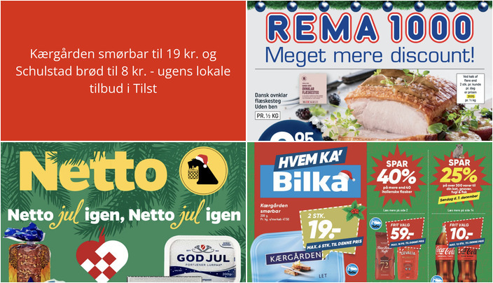 Kærgården smørbar til 19 kr. og Schulstad brød til 8 kr. - ugens lokale tilbud i Tilst