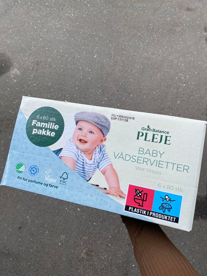 MIN KØBMAND I ASP tilbyder 6 x 80 baby vådservietter til 50 kr