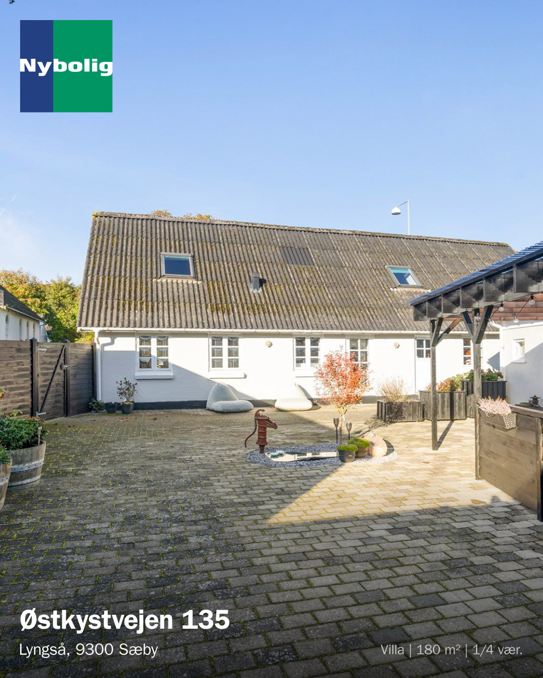 Nybolig Sæby A/S præsenterer charmerende villa med hyggeligt gårdmiljø i Lyngså