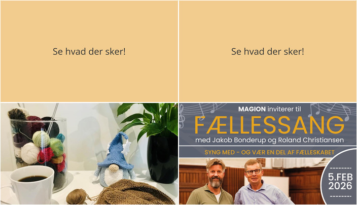 Begivenheder i Grindsted den kommende uge: Strikke- og hæklefællesskab samt sangaften