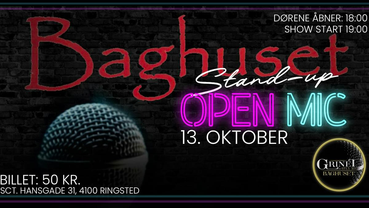 Live stand-up open mic i Baghuset