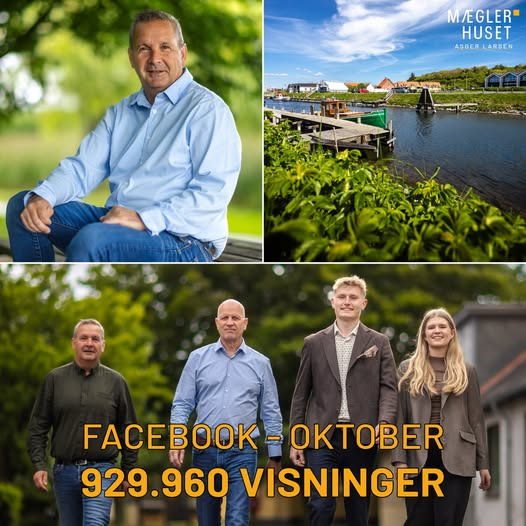 Mæglerhuset Asger Larsen opnår næsten en million visninger på Facebook i oktober