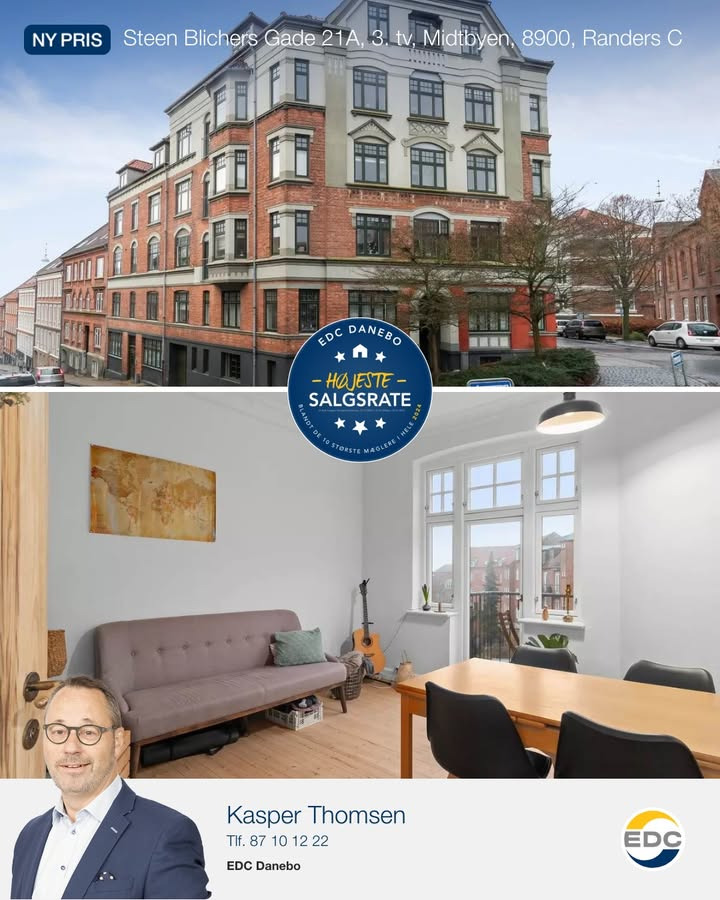 Nyt prisfald på lejlighed i Randers fra EDC Danebo