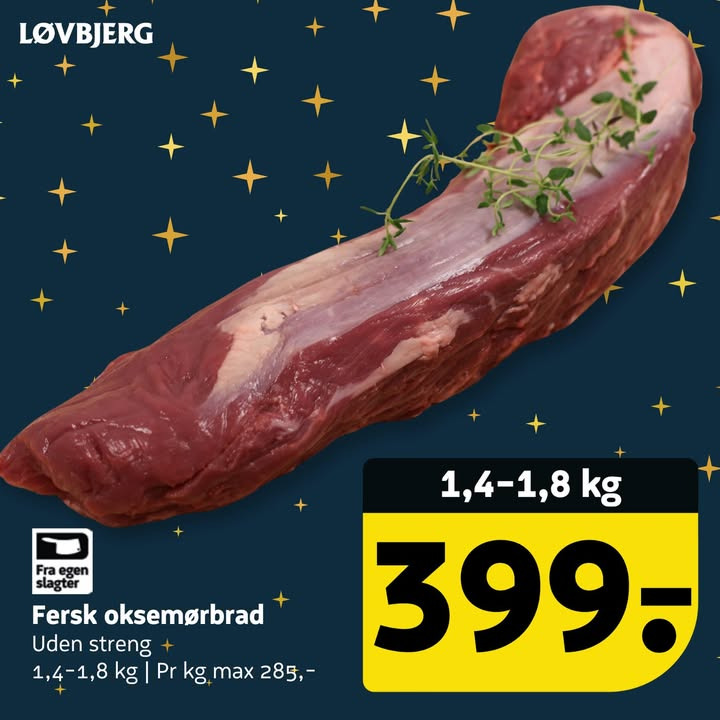 Løvbjerg Frederikshavn præsenterer kvalitetskød til nytårsmenuen med skarpe priser