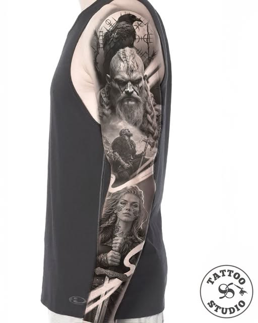 Tattoo Studio 96 Aarhus har et nordisk inspireret sleeve-design klar med Kola