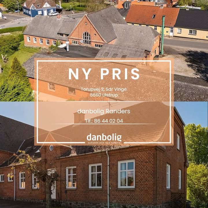 Danbolig Randers annoncerer ny pris på stor ejendom i Ulstrup