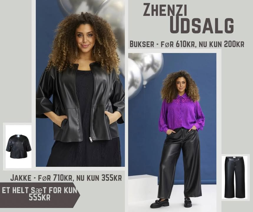 GARDEROBEN annoncerer udsalg på jakker og bukser fra Zhenzi