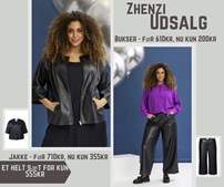 Garderoben annoncerer udsalg på jakker og bukser fra Zhenzi