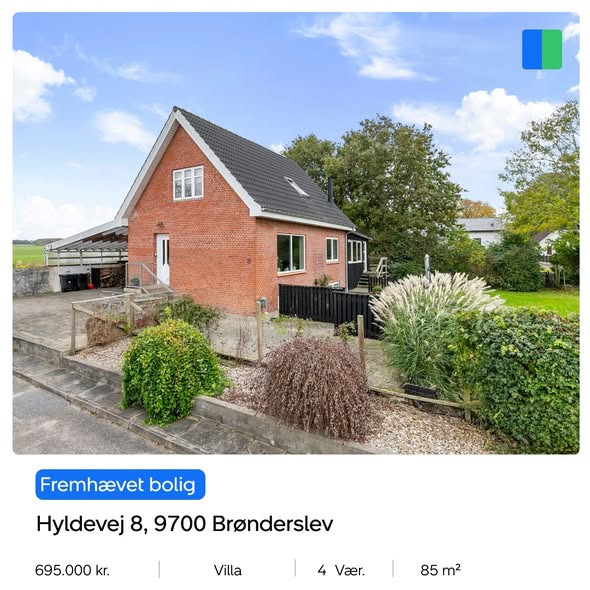 Nybolig Brønderslev & Vrå opfordrer til at komme med et bud på Hyldevej 8