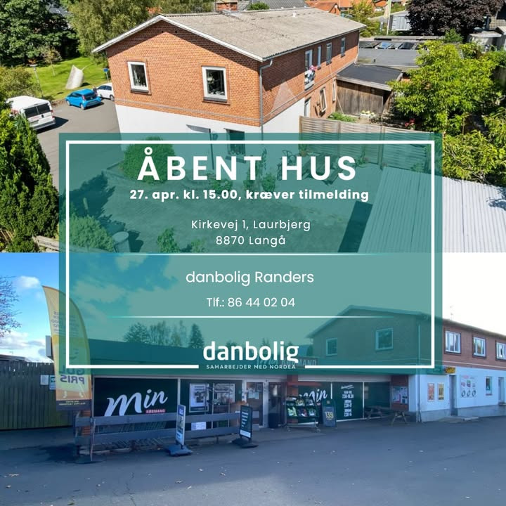Kom til åbent hus hos danbolig Randers: Unik købmandsforretning med bolig i Laurbjerg til salg