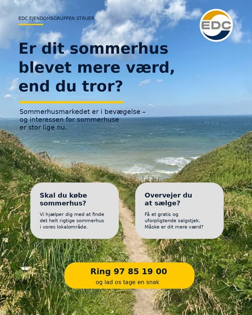 EDC Ejen­doms­grup­pen Struer tilbyder gratis salgstjek af sommerhuse