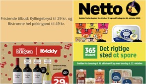 Fristende tilbud: Kyllingebryst til 29 kr. og Bistronne hel pekingand til 49 kr.