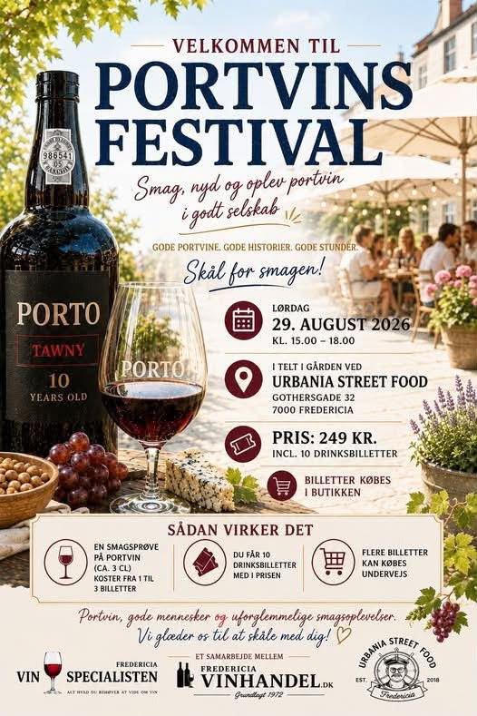 FREDERICIA VINHANDEL inviterer til portvinsfestival med 10 drikkeoplevelser