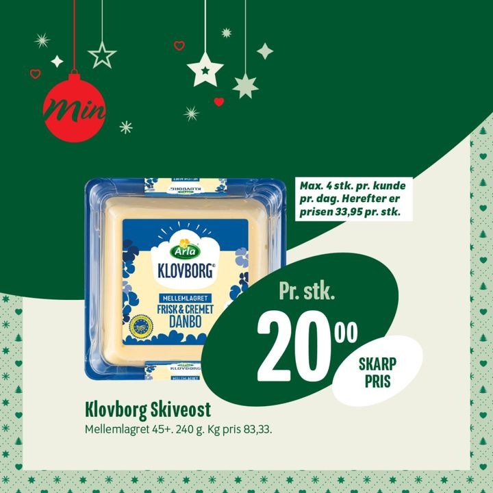 Min Købmand, Nim tilbyder osten til din morgenmad eller aftensnack