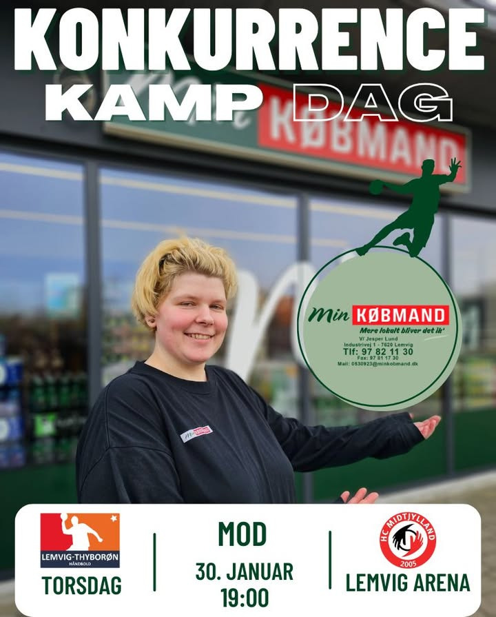 Min Købmand Lemvig udlodder billetter til Lemvig-Thyborøn Håndbolds hjemmebanekamp