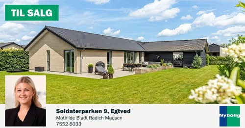 Nybolig Kolding præsenterer moderne etplansvilla med lys og komfort