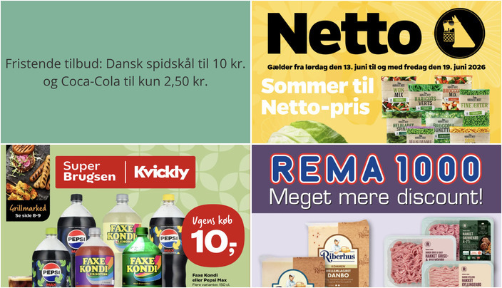 Fristende tilbud: Dansk spidskål til 10 kr. og Coca-Cola til kun 2,50 kr.