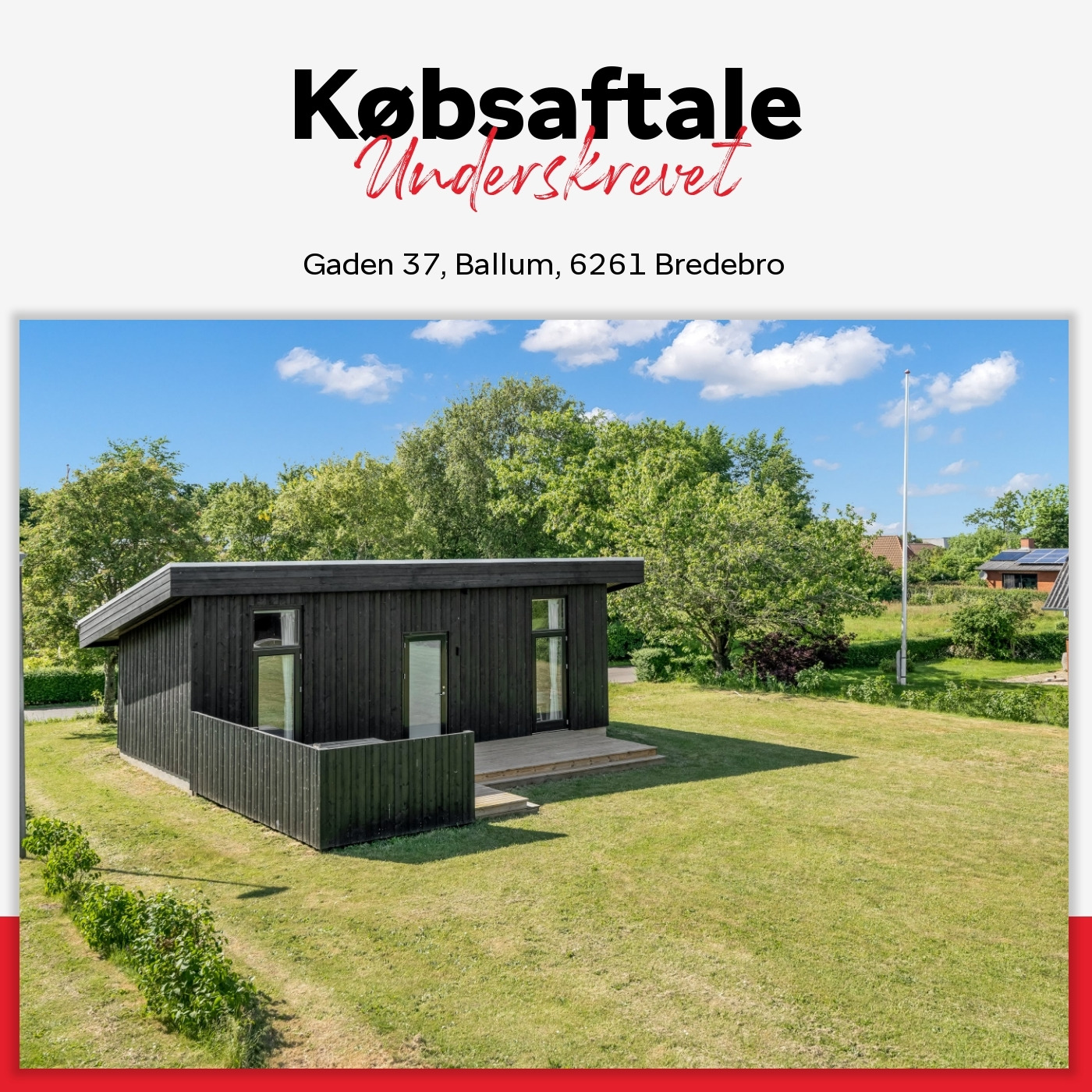 Home Tønder meddeler, at Gaden 37 i Ballum er solgt