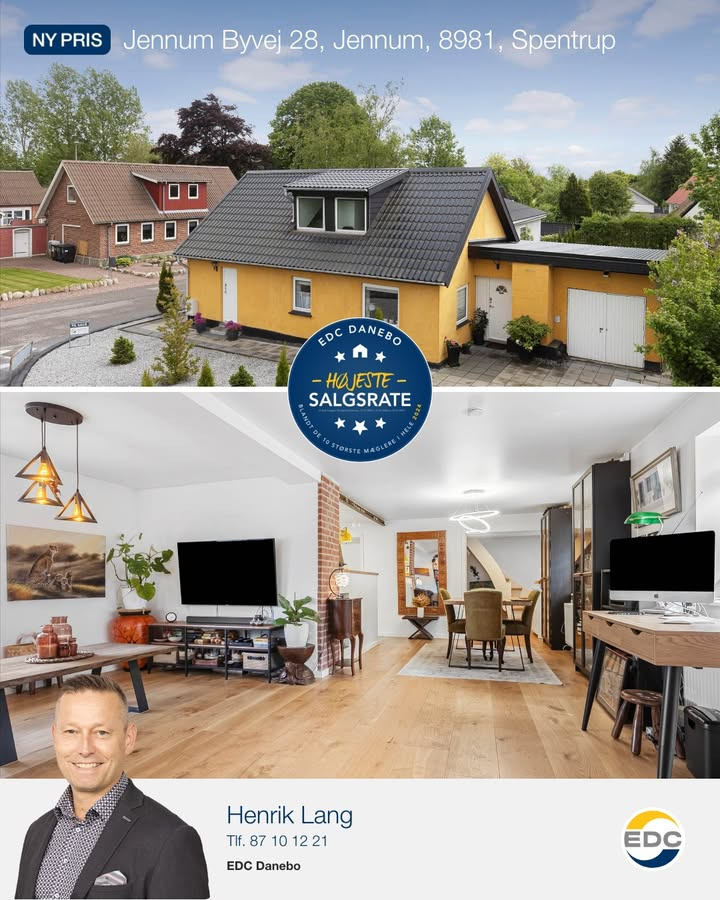 Ny pris på totalmoderniseret villa i Jennum fra EDC Danebo