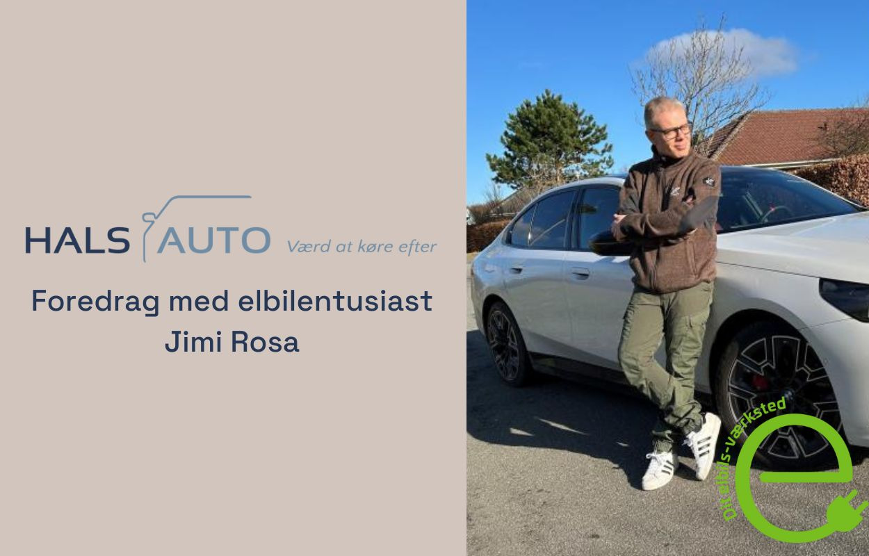 Mød den inspirerende YouTuber Jimi Rosa – En aften om elbiler og den elektriske revolution arrangeret af Hals Auto