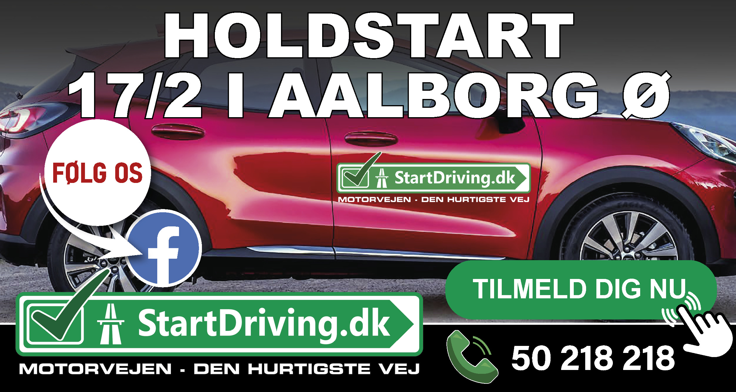 Start på dit kørekort allerede i februar: Startdriving.DKs næste holdstart er d. 17 februar!