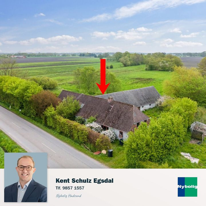 Nybolig Hadsund tilbyder villa til nedrivning på Kærvej 32 i Veddum