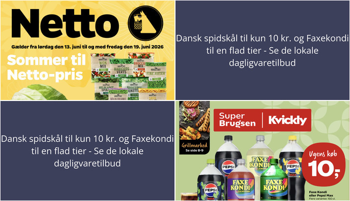 Dansk spidskål til kun 10 kr. og Faxekondi til en flad tier - Se de lokale dagligvaretilbud