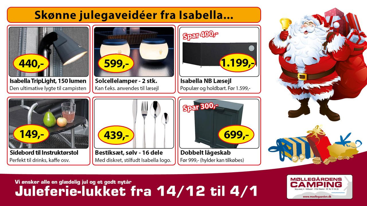 Møllegårdens Camping: Gør dine julegaveindkøb inden 13. december
