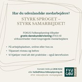 Fokus Folkeoplysning tilbyder gratis danskundervisning til medarbejdere