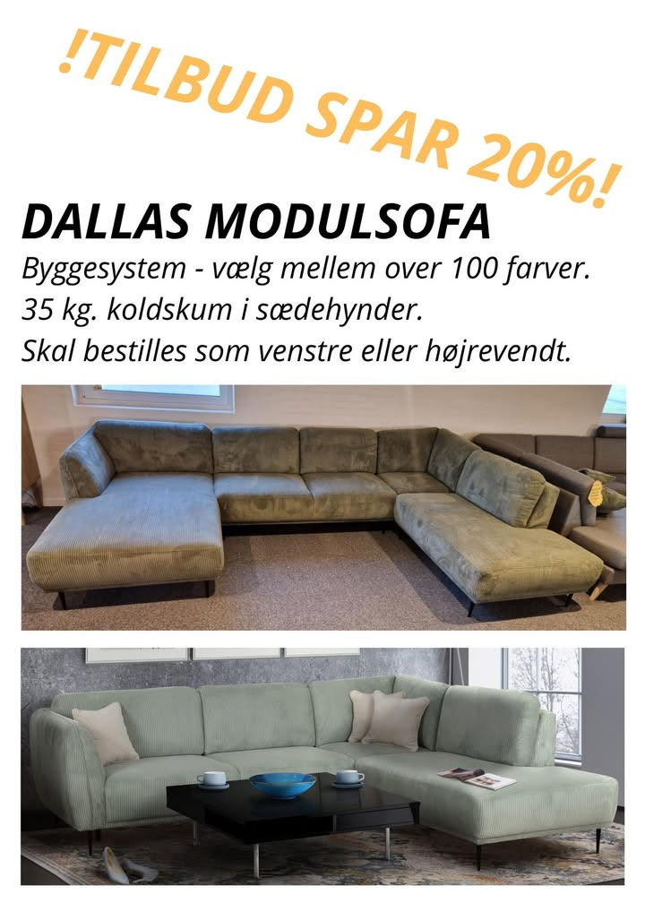 Nyhed: Dallas sofaen fra HOVELIND MØBLER nu tilgængelig i butikken