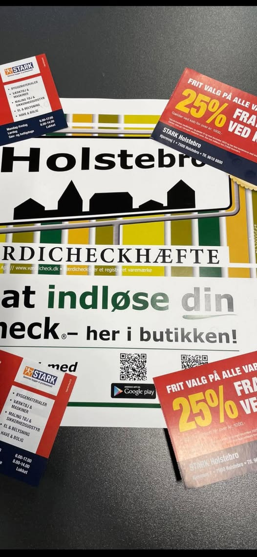 Stark Holstebro tilbyder 25% rabat ved køb over 1000 kr. med værdicheck kampagnen