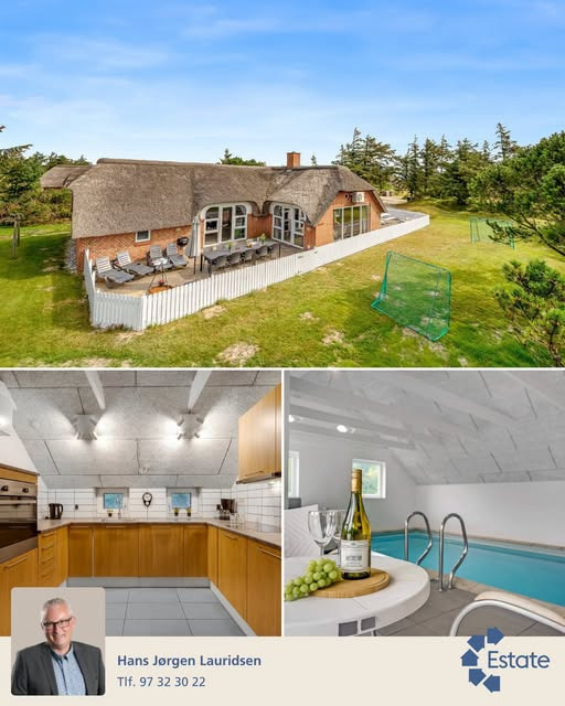 Estate Vestjylland præsenterer rummeligt pool-sommerhus mellem klitter og hav