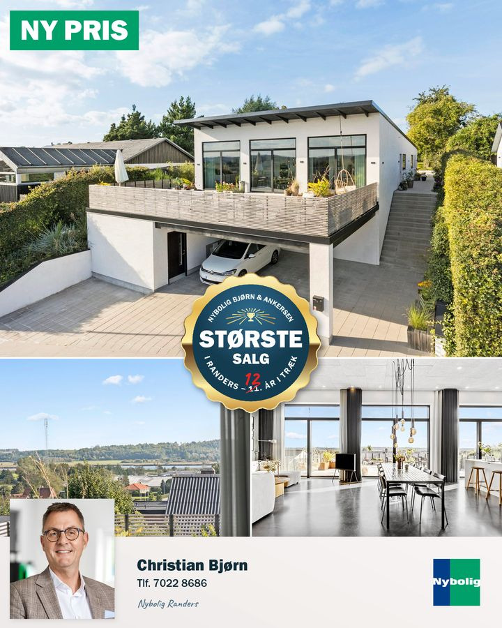 Nybolig Bjørn & Ankersen præsenterer: Ny pris på moderne villa i Dronningborg