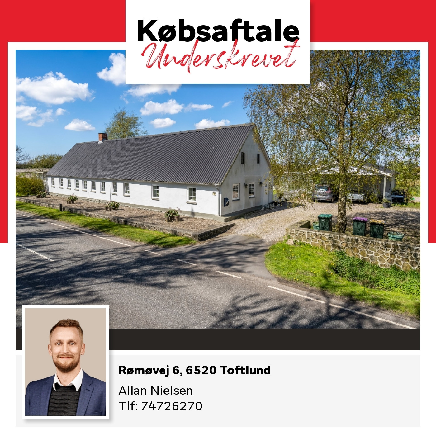 Home Tønder meddeler underskrift på købsaftalen for Rømøvej 6, 6520 Toftlund