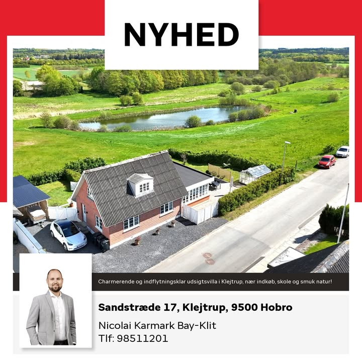 Home Hobro præsenterer indflytningsklar udsigtsvilla i Klejtrup