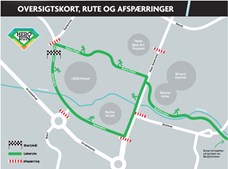 Afspærringer i Billund lørdag den 14. september