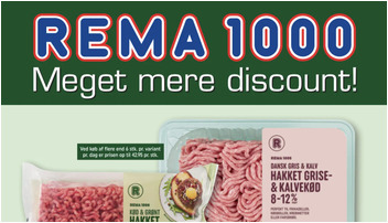 Hakket kød til kun 25 kr. og Tulip produkter til 35 kr. hos Rema 1000