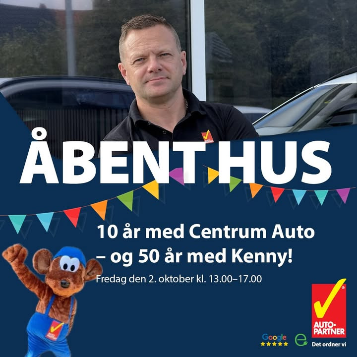 CENTRUM AUTO inviterer til fejring af 10 års jubilæum og 50 års fødselsdag