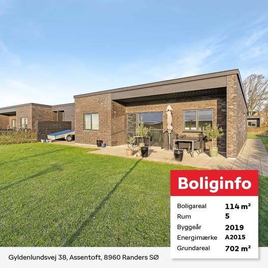 Home Randers & Assentoft fremviser skønt enderækkehus med lav varmeudgift i Assentoft