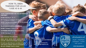 Kom til åben træning for U3-U9 hos VSK Aarhus i uge 43 og 44