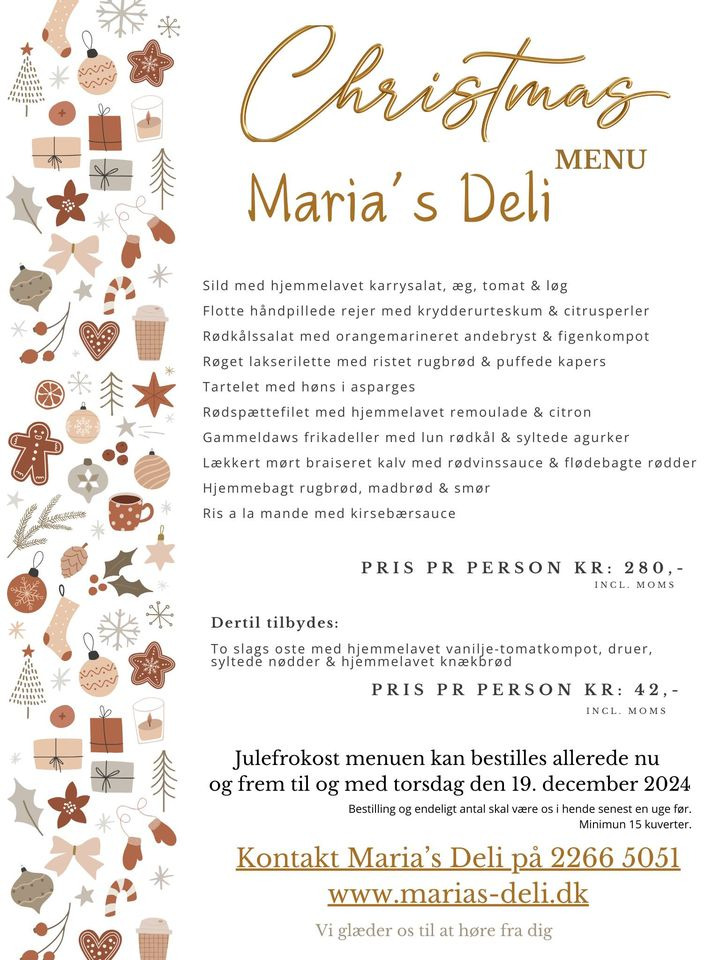 Maria's Deli er klar med julemaden til årets julefest