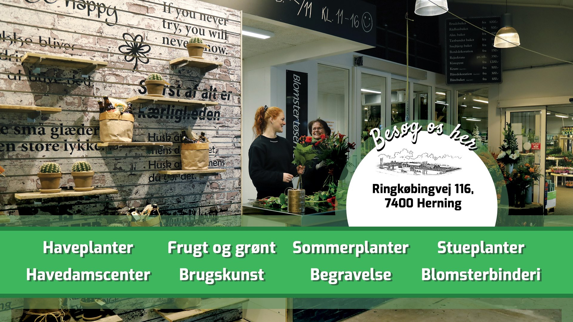 Midtjysk Gartnerhal Herning søger blomsterbindere