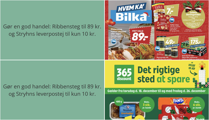 Gør en god handel: Ribbensteg til 89 kr. og Stryhns leverpostej til kun 10 kr.