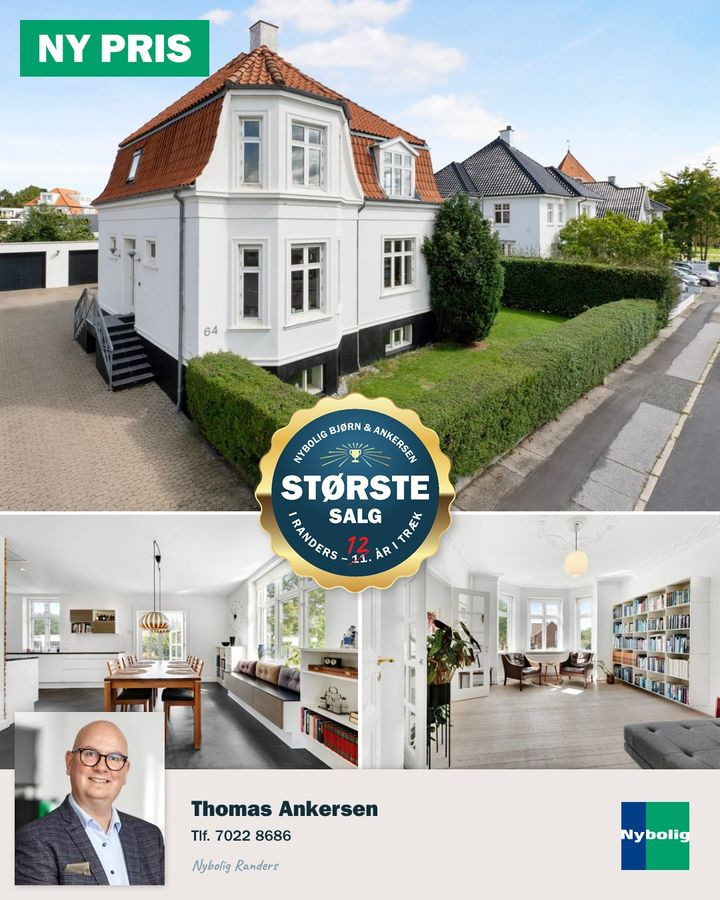Charmerende villa med ny pris hos Nybolig Bjørn & Ankersen